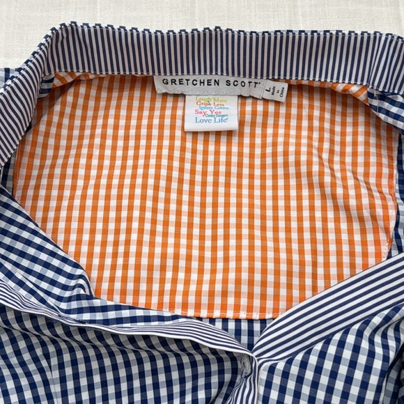 Gretchen Scott Priss Blouse - Gingham L - Picture 11 of 11